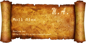 Moll Alex névjegykártya